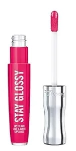 Rimmel Stay Glossy Lip Gloss - Non-Sticky And Lightweight Formula For Lip Color And Shine - 360 The Future Is Pink, .18oz