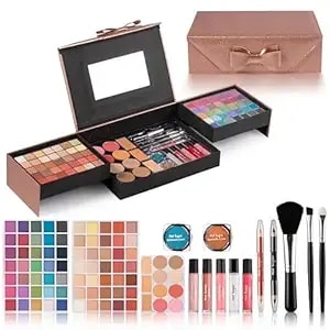 Hot Sugar Makeup Kit For Teenagers, Beginner Makeup Gift Set For Women Full Makeup Kit (Bronze)