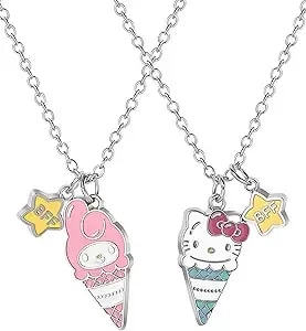 Hello Kitty Sanrio And Friends Necklace For 2 Official License - 16"+3" Fashion Jewelry Best Friend Necklace