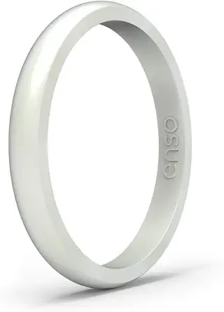 Enso Rings Halo Elements Silicone Ring – Stackable Wedding Engagement Band – Thin Minimalist Band – 2.54mm Wide, 1.5mm Thick