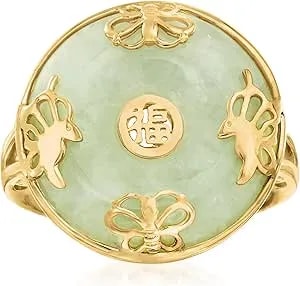 Ross-Simons Gemstone Good Fortune Butterfly Ring In 18kt Gold Over Sterling