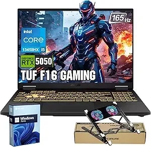 Asus Tuf Gaming f16 5050 Gaming Laptop, Intel Core i5-13450hx, 16" Fhd+ 165hz Anti-Glare 100% Srgb, Geforce Rtx 5050, 16gb ddr5, 1tb Ssd, Rgb Backlit Kb, Ir Camera, Hdmi, Windows 11 Home, W/Bundle