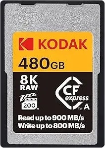 Kodak Cfexpress Card Type A 480gb - High Performance 1700mbps Read Speed - Professional Grade Card, Compatible 8k/4k Video And Cameras
