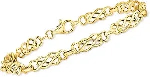 Ross-Simons 14kt Yellow Gold Double-Infinity Link Bracelet