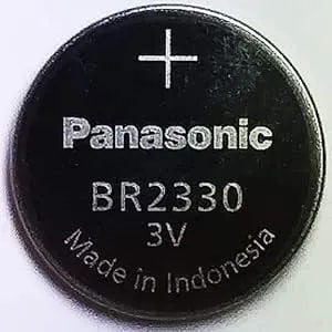 Panasonic br2330 Battery, Lithium, 3v, 255mah, Coin Cell