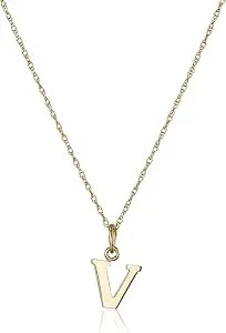 Amazon Collection 14k Gold-Filled Letter Charm Pendant Necklace