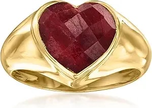 Ross-Simons 4.90 Carat Ruby Heart Ring In 18kt Gold Over Sterling