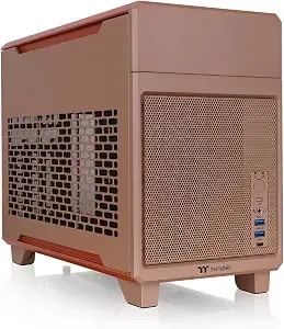 Thermaltake tr100 Sff Chassis; Mitx Support; 18.9 Liters; Pcie 4.0 Riser Cable Included; 360mm Gpu Clearance; 280mm Radiator Support; Removable Pcie Bracket; Gravel Sand; Ca-11a-00sgnn-00