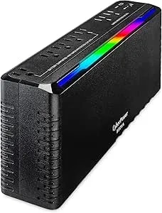 Cyberpower gx950uc Gaming Ups Battery Backup And Surge Protector, 950va/510w, Rgb Lighting, 8 Outlets, Usb‑C & Usb‑A Charging, Ul Certified