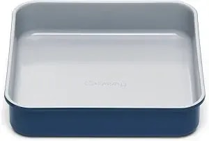Caraway Non-Stick Ceramic 9” Square Pan - Naturally Slick Ceramic Coating - Non-Toxic, Ptfe & Pfoa Free - Perfect For Brownies, Lemon Bars, Cakes, & More - Navy
