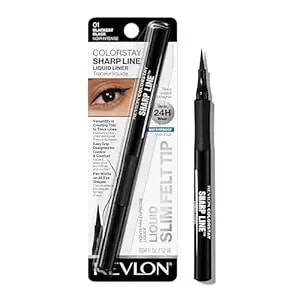 Revlon Liquid Eyeliner Pen, Colorstay Sharp Line Eye Makeup, Waterproof, Smudge-Proof, Longwearing With Slim Tapered Tip, Sharp Line