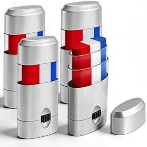 4 Pack Red White Blue Face Paint Sticks, Usa Patriotic Body Paint For Football, Baseball, Softball Games, 4th Of July Accessories, Sports Eye Black, Halloween Cosplay Makeup For Kids And Adults