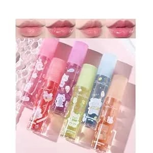 6pcs Roll On Lip Gloss Set, Fruit Flavored Lip Gloss Set Glossy Lip Make-Up For Women Non Toxic, Party Gift, Best Friends