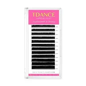 Tdance Lash Extension Matte Black Eyelash Extension C Cc D Dd J B L Curl Volume & Classic Lash Extensions 0.03-0.18mm Thickness Professional Salon Use(0.05-D,8-15 Mm)