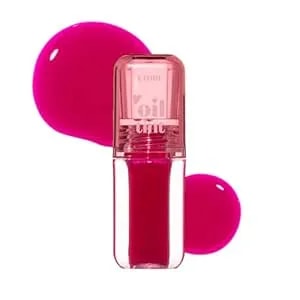 Etude Dear Darling Oil Tint #3 Neon Pink (0.14 Fl.Oz) - High Moisturizing And Strong Hydrating Lip Oil/Lip Gloss - Smooth And Moist Lips - Non-Sticky Lip Oil Tint For Dry Lips - K-Beauty