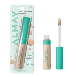 Almay Clear Complexion Concealer, Cruelty-Free Makeup For Acne-Prone Skin, Non-Comedogenic, Vegan, Hypoallergenic, 100, 0.3 Fl Oz