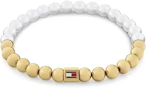 Tommy Hilfiger Women'S Jewelry - Bead Stretch Bracelet With Elastic Closure - Ideal For Layering - Classic Jewelry For Everyday Wear - Gift For Her