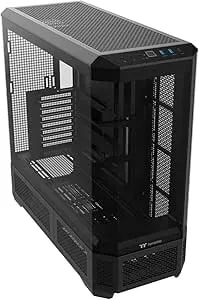 Thermaltake View 600 Tg; Full Tower; 420mm Radiator Support; 480mm Gpu Clearance; Hidden Connector Support; Rotatable Pcie Slots; 220mm Psu Clearance; Black; Ca-11h-00f1wn-00
