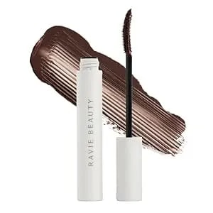 Ravie Beauty Effortless Lash Classic Curve Mascara (Brown) - Lengthening And Volumizing Mascara, Smudge Proof, Flake Free, Buildable, Long Lasting, Washes Off With Warm Water