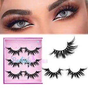 20mm Mink Lashes, 3d Real Mink Eyelashes, 3 Pairs Cat Eye Lashes, Fluffy Dramatic False Eyelashes, 6d Long Thick Mink Lashes, Soft Reusable Non-Irritating Fake Eyelash (Queen)