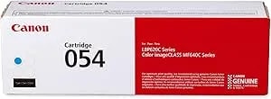 Canon Genuine 054 Cyan Toner Cartridge Compatible With lbp622cdw, lbp623cdw, mf641cdw, mf642cdw, mf644cdw