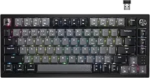 Corsair k65 Plus Wireless 75% Rgb Mechanical Gaming Keyboard – Pre-Lubricated Mlx Red Linear Switches – Pbt Dye-Sub Keycaps – Pc, Mac, ps5, ps4, Xbox, Ipad – Qwerty Na – Black/Gray