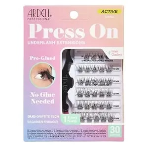 Ardell Active Press On Lashes, Underlash Cluster Eyelash Extensions, – Pre-Glued Lash Clusters, Natural Self Adhesive Eyelashes, No Glue Needed, Diy Lash Extensions, 1 Pack