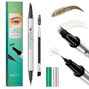 Qic Eyebrow Pencils For Women, 4d Micro Eyebrow Pencil, Waterproof Brow Pencil, Light Brown Brow Pen