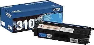 Brother Genuine Standard Yield Toner Cartridge, tn310c, Replacement Cyan Toner, Page Yield Up To 1,500 Pages, tn310