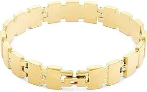 Tommy Hilfiger Women'S Jewelry 2780780 Gold Plated With Crystal Link Bracelet, Color: Gold Plated