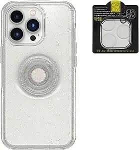 Otterbox + Pop Symmetry Clear Series Case For Iphone 13 Pro With Camera Lens Protector - Non-Retail Packaging - Stardust (Clear/Glitter)