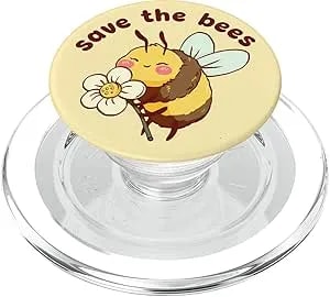 Popsockets Phone Grip - Bee Popsocket - Save The Bees Popsockets Popgrip For Magsafe