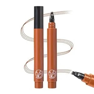 Microblading Eyebrow Pencil, 2026 New 4d Waterproof Four-Tip Beard And Eyebrow Pen, Natural Eyebrow Makeup Long-Lasting Hair-Like Strokes Magic Eye Brow Pencils For Women (1pcs Reddish Brown)