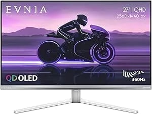 Philips Evnia 27m2n8500 Qd Oled Gaming Monitor, Qhd 2560 X 1440, 360hz, 0.03ms Response Time, Ambiglow, Usb Hub, Height Adjustable, 4-Year Advance Replacement, Xbox ps5 Switch Compatible