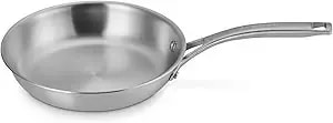 Le Creuset Essential Stainless Steel Shallow Round Fry Pan, 8"