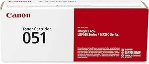 Canon Genuine 051 Black Toner Cartridge Compatible With LBP162dw, MF264dw, MF267dw, MF269dw, MF269dw VP