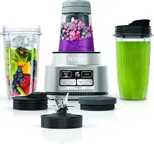 Ninja Foodi Personal Blender & Smoothie Bowl Maker, 1200pw, ss101 - Smarttorque Motor + Hybrid Edge Blades. Smoothie Bowl Maker, Nutrient Extractor, (2) 24-Oz Cups. Dishwasher Safe.
