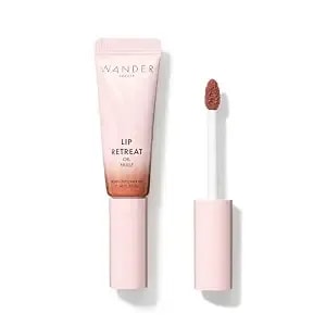 Wander Beauty Lip Retreat Oil - Tan Lines (Mauvey Nude) - 4-In-1 Tinted Oil + Moisturizing Gloss With Avocado, Vitamin E And Rosehip - Hydrating Care For Dry Lips - 0.33 Fl Oz