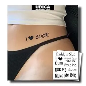 2 Sheets Semi Permanent Tattoo, Lasts 7-15 Days, "Daddy'S Little Girl" Temporary Tattoo Sexy Kinky