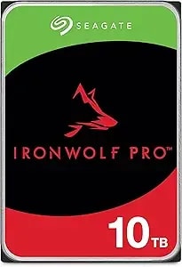 Seagate Ironwolf Pro, 10 Tb, Enterprise Nas Internal Hdd –Cmr 3.5 Inch, Sata 6 Gb/S, 7,200 Rpm, 256 Mb Cache For Raid Network Attached Storage (st10000nt001)