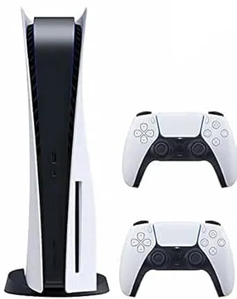 Playstation 5 Disc Version PS5 Console - Additional Controller, 4K-TV Gaming, 16GB GDDR6 RAM, 8K Output, Wifi 6. Ultra-High Speed 825GB SSD - U Deal (Renewed)