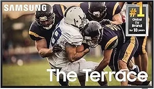 Samsung 55-Inch Class Qled 4k The Terrace Partial Sun Outdoor, Direct Full Array 16x, Quantum Hdr 32x, Weatherproof, Wide Viewing Angle Smart Tv W/ Alexa Built-In (qn55lst7tafxza, Latest Model)