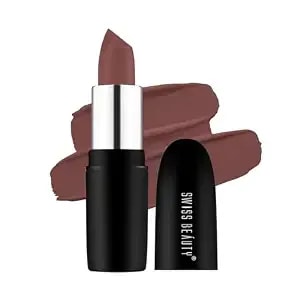 Swiss Beauty Pure Matte Creamy Lipstick - Non-Drying, Highly Pigmented Lipstick - Shade- Hazelnut, 3.8gm
