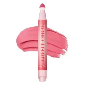 Color Deep Cushion Tint Velvet Lip Tint With 45 Tulip Sponge, Longwear Blurring Powdery Finish, Lovely Coral