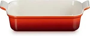 Le Creuset Stoneware Heritage Rectangular Dish, 2.5 Qt. (10.5" X 7"), Cerise