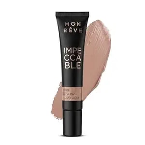 Mon Reve Impeccable Liquid Concealer 0.27 Fl Oz – Full Coverage, Water-Resistant Under Eye Concealer For Dark Circles, Blemishes & Redness, Long-Lasting, Crease Free Matte Finish (108 Toffee)