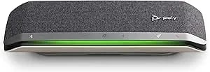 Poly - Sync 40 Smart Speakerphone (Plantronics) - Flexible Work Spaces - Connect To PC/Mac Via Combined USB-A/USB-C Cable And Smartphones Via Bluetooth - Works With Teams, Zoom & More,Black
