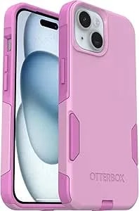 Otterbox Iphone 17e, Iphone 16e, Iphone 15, Iphone 14, & Iphone 13 (Only) - Commuter Series Case - Run Wildflower (Pink) - Slim & Tough - Pocket-Friendly - With Port Protection - Non-Retail Packaging