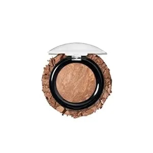 Laura Geller New York Award-Winning Baked Balance-N-Brighten To Go Travel Size Color Correcting Powder Foundation - Tan - Buildable Light To Medium Coverage - Demi-Matte Natural