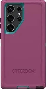 Otterbox Galaxy s23 Ultra (Only) - Defender Series Case - Morning Sky (Pink) - Rugged & Durable - With Port Protection - Holster Clip Kickstand - Microbial Defense Protection - Non-Retail Packaging